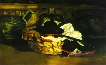 Impressionismus Stillleben Werke - Gitarre und Hut Eduard Manet Stillleben Impressionismus